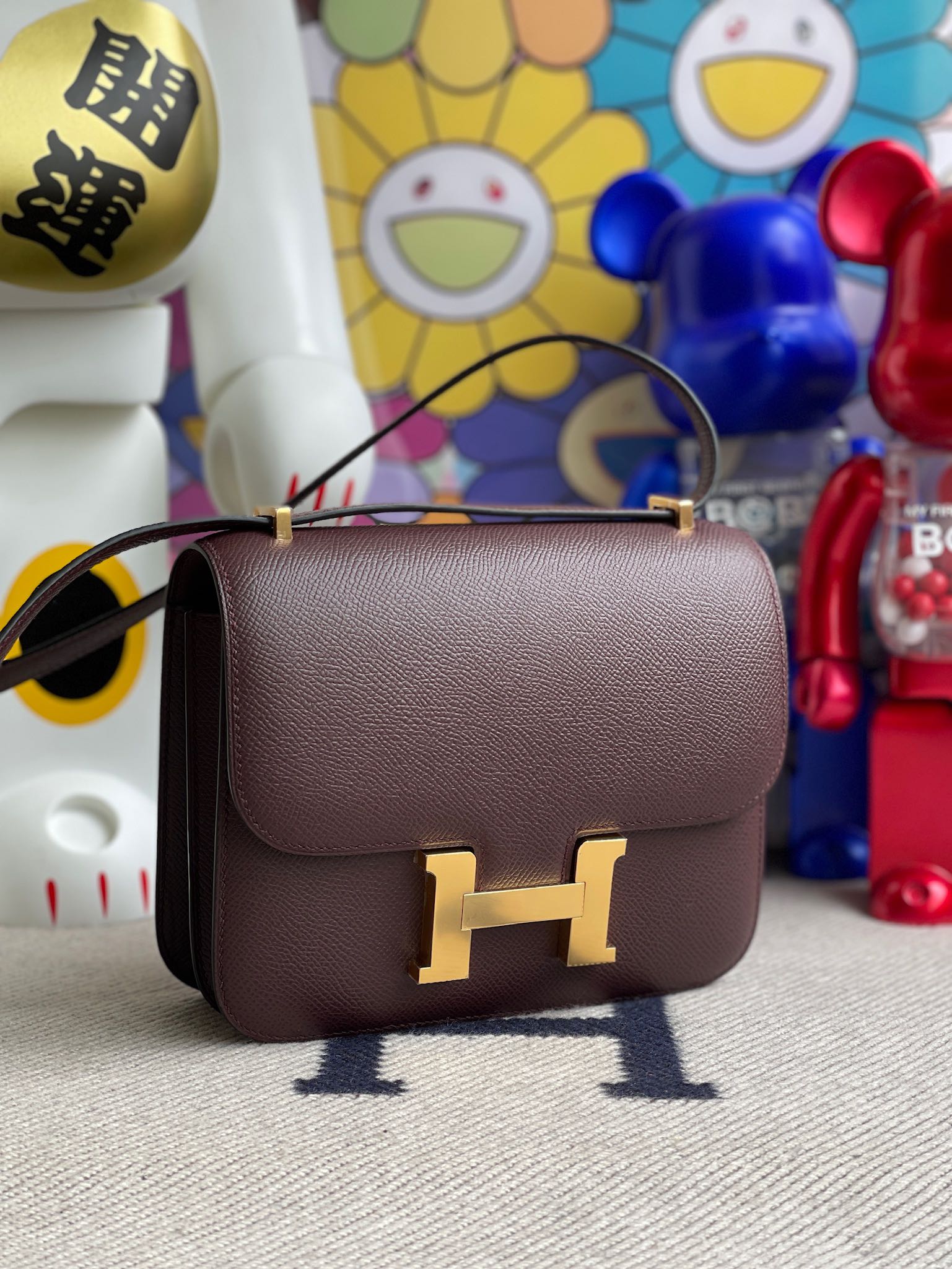 에르메스 콘스탄스18 브라운 금장 앱송